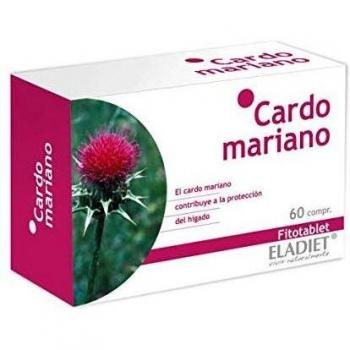Complemento Alimenticio de Cardo Mariano - 60 Comprimidos - Ayuda a Mejorar el Funcionamiento del Sistema Digestivo - Protege las Funciones del Hígado - Propiedades Depurativas - Eladiet