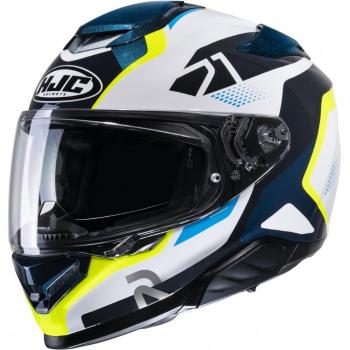 HJC Casco Integral RPHA 71 Hapel Blanco-Hi-Vis-Amarillo Azul Amarillo (S)