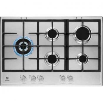 Electrolux KGS7566S2X Encimera de Gas Integrada 75 cm 5 Quemadores Acero Inoxidable Slim Line