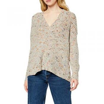 Only Onlhanni Viria L/s V-Pullover Knt Noos suéter, Gris