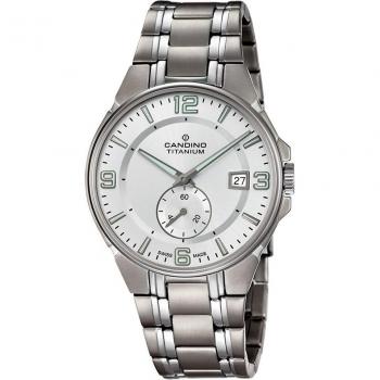 Reloj de hombre Candino Titanium C4604/A con caja de titanio plateado