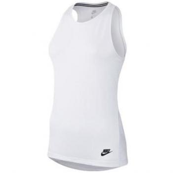 Nike W Nsw Essntl Tank Lbr Camiseta sin Mangas, Mujer, Blanco