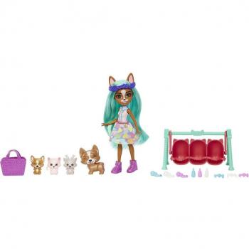 Enchantimals Baby BFFs Crizia Corgi Muñeca con Mascota Perro y 3 Bestias Reveal, Incluye Accesorios, Juguete para Niños Mayores de 4 Años (Matt