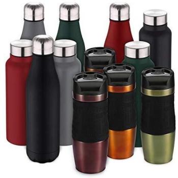 Bergner Neon Classic Termo, Acero Inoxidable, Rosa, 400 ml