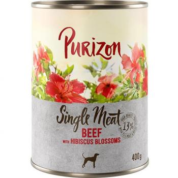 Purizon Single Meat - Vacuno con flores de hibisco (6 x 400 g)