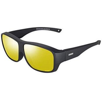 Sinner Sunrise Polarized Matte Black Night Vision Sunglasses for Men 64mm