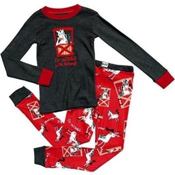LazyOne Chicos Unstable Morning Niño Pijama Set Manga Larga 6 Años