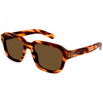 Gucci Brown Havana Sunglasses GG1508S 002, Male, Size: 55 MM