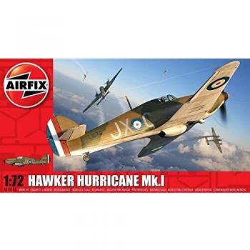 Airfix 1:72 Scale Hawker Hurricane Mk.I Model Kit - Plastic Aircraft Building Set with Sprues & Decals