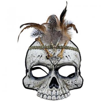 Máscara Voodoo con Plumas PVC - FIESTAS GUIRCA S.L (GUIR1168)