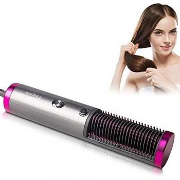 Cepillo Alisador de Pelo Secado Rápido Secador Pelo Peine Alisador para Cabello Chignon Secador Cepillo Ion Negativo Anti-quemaduras 800W Cepillo de Aire Caliente