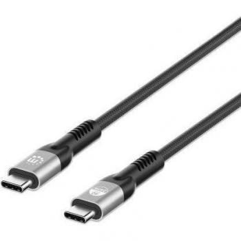 Cable USB-C Manhattan 356374 Thunderbolt4, C-C 1.0m 8K 240W Negro