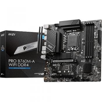 MSI PRO B760M-A WIFI DDR4 Intel LGA 1700 Micro ATX Motherboard