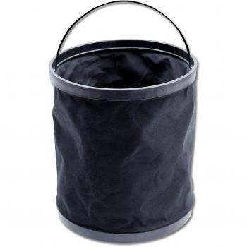 Cubo plegable (11 litros Cubo plegable Cubo de cebo Pesca Camping Outdoor con funda, negro