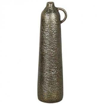 Jarrón decorativo de metal aluminio acabado latón 40 cm Surma