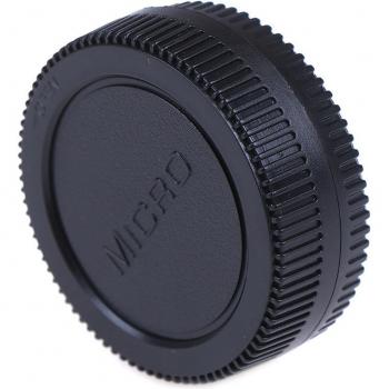 Funda Protectora Cuerpo y Tapa de Lente Trasera para Cámara Olympus M4/3 Color Negro