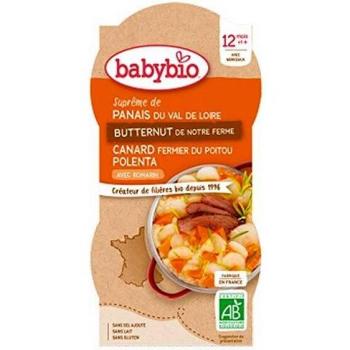Bols Babybio de Panais y Calabaza con Pato y Polenta 2x200g - Bio +12 meses