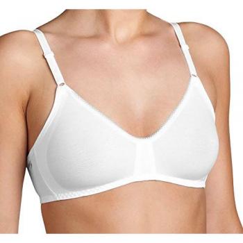 Sloggi Women's Basic+ N Wireless Bra - White Cotton, Size 38B