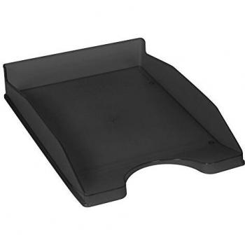 Q-Connect - Bandeja Sobremesa Plástico Gris Oscuro Transparente