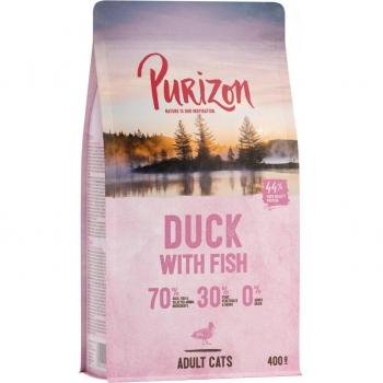 Purizon Adult Duck & Fish Dry Cat Food 2 x 400 g Special Price Pack