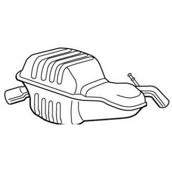 Silenciador trasero Walker 22810 para VOLVO V70 II, S60 I y XC70 Cross Country sin piezas de montaje
