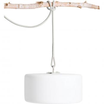 Lámpara colgante LED Fatboy Thierry le Swinger gris claro, recargable y multifuncional para interior y exterior