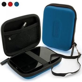 igadgitz Azul EVA Rígida Funda Carcasa para Western Digital My Passport Ultra, Ultra Metal, Air, Mac, X & WD Elements 500GB 1TB 2TB 3TB Externo Disco Duro Case Cover