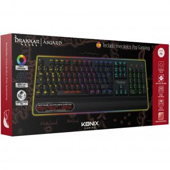 Konix Asgard Aura - Teclado mecánico, Color Negro