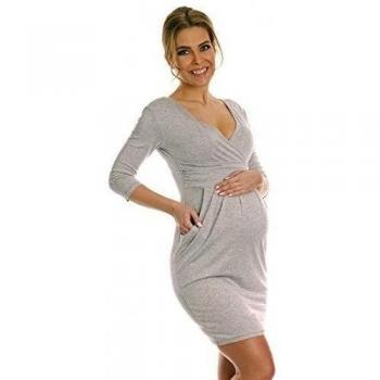 Happy Mama. Mujeres Maternidad Jersey Tulipán Vestido S-4XL 236p