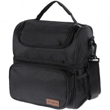 Anpro Bolsa térmica porta alimentos Bolsa de almuerzo con Doble Compartimentos Aislamiento Bolso para Hombres,Mujere,Bebé, Niños