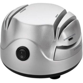 Lacor 69141 - Afilador Eléctrico Multifuncional para Cuchillos, Tijeras y Destornilladores, 60W, Compacto y Seguro, Plata