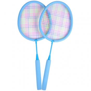 Etach al aire libre deportes entre padres e hijos juguetes 2 – 7 años de edad de los niños suave raqueta de bádminton conjunto, azul