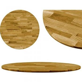 vidaXL Roble Tablero Mesa Redondo Madera 23 mm 800 mm Superficie Tapa Circular