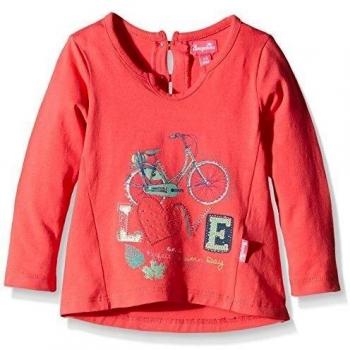 Pampolina T-Shirt 1/1 Sleeves-Camiseta de manchas largas Bebé-Niñas,    Rojo 12 meses