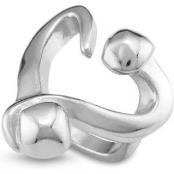 UNO de 50 - Silver Open Heart Claw Design Ring