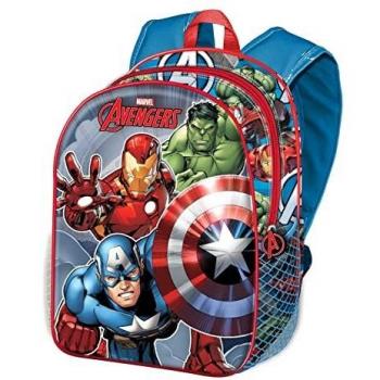 Los Vengadores Defy-Mochila 3D Pequeña, Azul