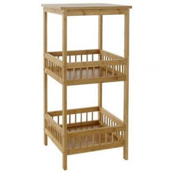Estantería de Baño DKD Home Decor Natural Bambú 38,5 x 39,5 x 86,5 cm