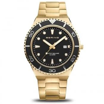 Bering Classic Sport Men's Watch 40mm Gold Plated, 10ATM Water Resistant
