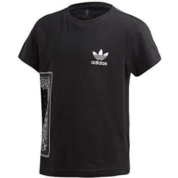 adidas Bandana tee Camiseta, Unisex niños, Negro/Blanco, 104