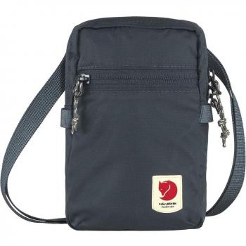 Fjällräven - Bandolera pequeña High Coast Pocket de nylon reciclado en azul marino con cremallera