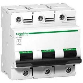 Interruptor automático Schneider Electric Acti 9 C120H 3P 125A Tipo D Montaje en Carril DIN 15000A 415V