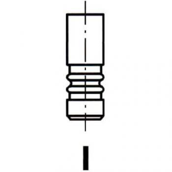 Válvula de Escape IPSA para RENAULT y DACIA VL227600 132027223R, Tige de soupape cromada