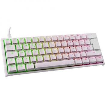Teclado Gaming Ducky One 2 Mini, MX-Blue, RGB-LED, Blanco