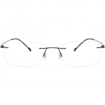 Gafas Recetadas Anti-Azules Rectangulares Sin Armazón de Titanio Negras para Hombre - SmartBuy Collection
