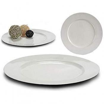 Centro de Mesa Decorativo Blanco de Plástico 33 x 2 x 33 cm