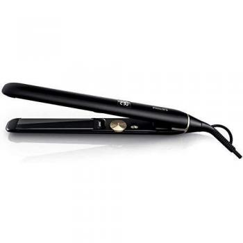 Philips Pro HPS930/00 - Plancha de Pelo Profesional, Placas Titanio 110 mm, Ionica, Control Digital Temperatura 140º a 230º, Negro