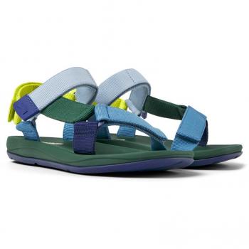CAMPER Match Sandals for Men - Blue, Green, Size 39, Cotton Fabric