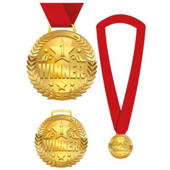 Medalla Winner con Cinta roja