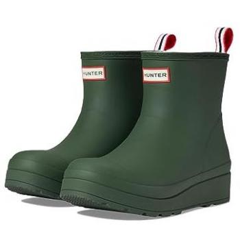 Hunter Women's Insulated Ankle Rain Boots - Flexing Green White Willow, Size 10