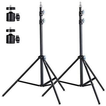 K&F Concept - Soporte de iluminación KF34.011, 2 Pack Trípode de Luz, Soporte para iluminación Reflector 200cm para HTC Vive VR, Estudio, Iluminación, Softbox y Reflectores